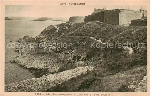 AK / Ansichtskarte Saint Servan sur Mer_35 Corniche et Fort d Aleth 