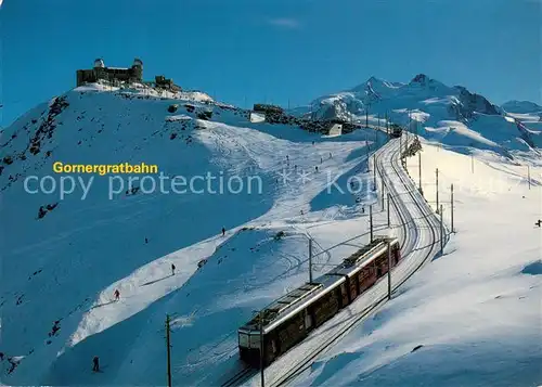 AK / Ansichtskarte  Bergbahn Gornergrat bei Zermatt Monte Rosa Gornergratbahn Bergbahn