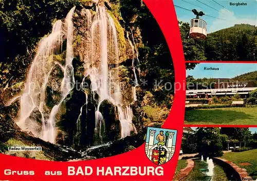 AK / Ansichtskarte  Seilbahn_Cable-Car_Telepherique Bad Harzburg Radau Wasserfall 