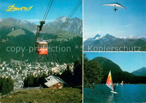 AK / Ansichtskarte  Seilbahn_Cable-Car_Telepherique Davos Platz Davos Dorf 