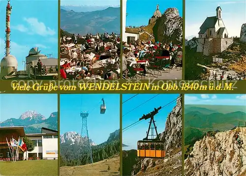 AK / Ansichtskarte 73815089 Seilbahn_Cable-Car_Telepherique Wendelstein in Oberbayern  