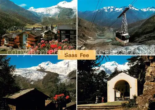 AK / Ansichtskarte  Seilbahn_Cable-Car_Telepherique Saas Fee Walis Schweiz 