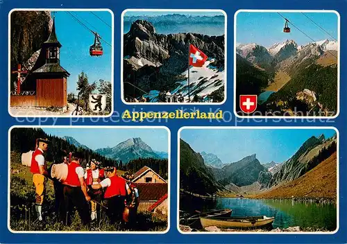 AK / Ansichtskarte 73815110 Seilbahn_Cable-Car_Telepherique Appenzellerland Schweiz 