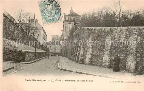 AK / Ansichtskarte Paris_75 Vieux Montmartre Rue des Saules 