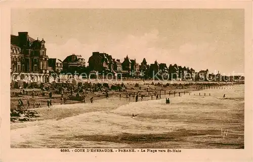 AK / Ansichtskarte Parame_St Malo_35 La plage vers Saint Malo 