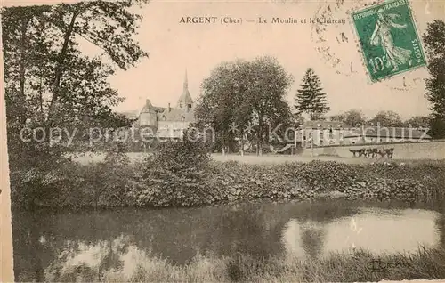 AK / Ansichtskarte Argent sur Sauldre_18_Cher Le moulin et le chateau 