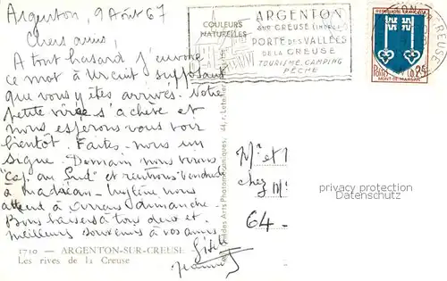 AK / Ansichtskarte Argenton_36 sur Creuse Les rives de la Creuse 