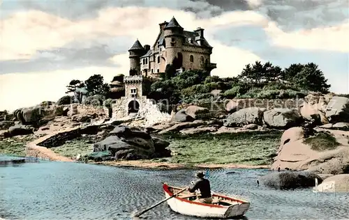 AK / Ansichtskarte Tregastel_22_Cotes d_Armor Chateau de Costaeres au fut ecrit Quo Vadis 