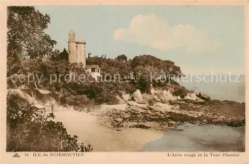 AK / Ansichtskarte Ile_de_Noirmoutier Anse rouge et la Tour Plantier Ile_de_Noirmoutier