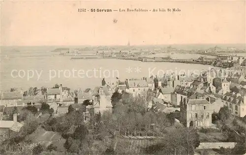 AK / Ansichtskarte St Servan_sur_Mer Les Bas Sablons Au loin St Malo 