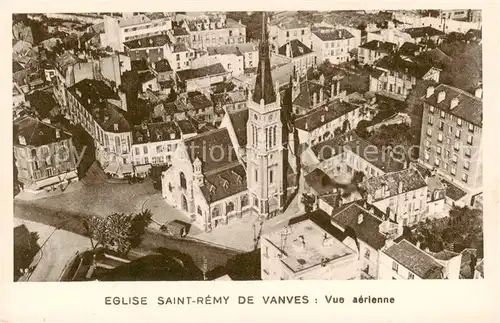 AK / Ansichtskarte Vanves Eglise Saint Remy de Vanves Vue aerienne Vanves