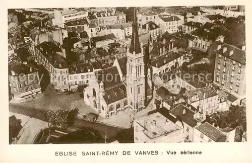 AK / Ansichtskarte Vanves Eglise Saint Remy de Vanves Vue aerienne Vanves