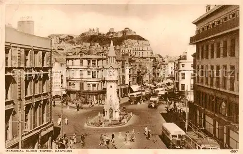 AK / Ansichtskarte  Hastings_East_Sussex_UK Memorial Clock Tower 