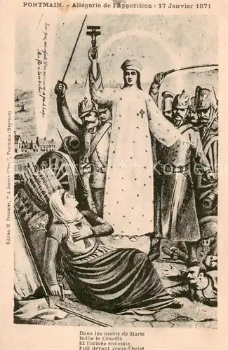 AK / Ansichtskarte Pontmain_53_Mayenne Allegorie de lApparition 17 Janvier 1871 