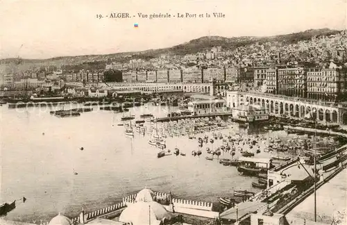 AK / Ansichtskarte 73815269 Alger_Algerien Vue generale Le Port et la Ville Alger Algerien