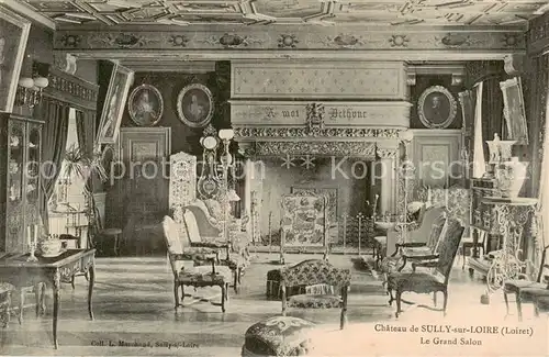 AK / Ansichtskarte Sully sur Loire Chateau de Sully sur Loire Le Grand Salon Sully sur Loire