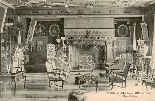 AK / Ansichtskarte Sully sur Loire Chateau de Sully sur Loire Le Grand Salon Sully sur Loire