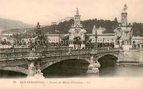 AK / Ansichtskarte  San_Sebastian__Pais_Vasco_ES Puente de Maria Christina 