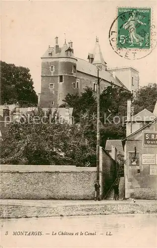AK / Ansichtskarte Montargis_45 Le Chateau et le Canal 