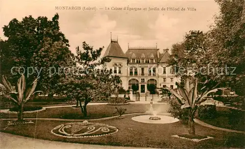 AK / Ansichtskarte Montargis_45 La Caisse dEpargne et Jardin de lHotel de Ville