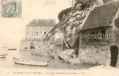 AK / Ansichtskarte Le_Mont Saint Michel Le Corps de Grande et la Caserne Le_Mont Saint Michel