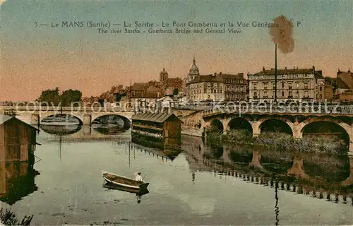 AK / Ansichtskarte Le_Mans_Sarthe Le Pont Gamberta et la Vue generale Le_Mans_Sarthe