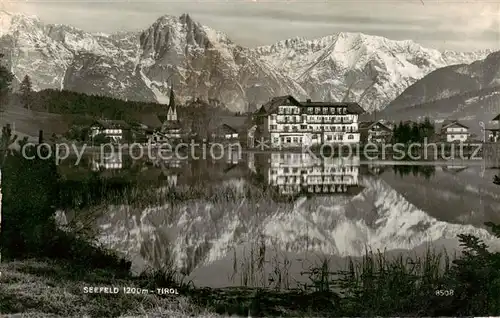 AK / Ansichtskarte  Seefeld_Tirol Blick ueber den See Hotel Alpen Seefeld Tirol