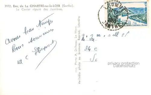 AK / Ansichtskarte La_Chartre sur le Loir_72_Sarthe Le Cavier repute des Jasnieres 