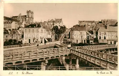 AK / Ansichtskarte Le_Mans_Sarthe Le Pont en X Le_Mans_Sarthe