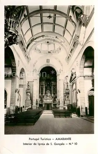 AK / Ansichtskarte  Amarante_PT Interior da Igreja de Sao Goncalo 