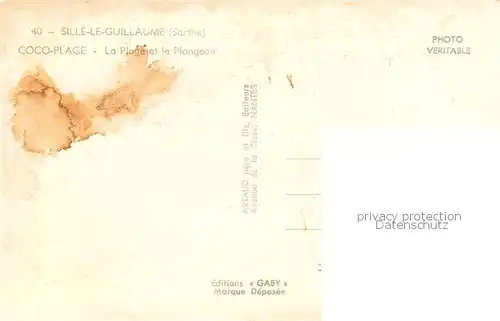 AK / Ansichtskarte Sille le Guillaume_72_Sarthe Coco Plage et le Plongeoir 