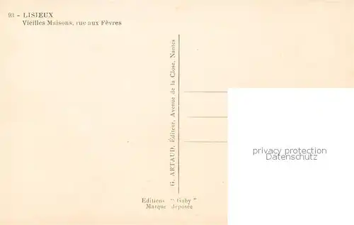 AK / Ansichtskarte Lisieux_14 Vieilles maisons Rue aux Fevres 