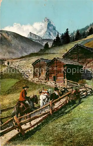 AK / Ansichtskarte Zermatt_VS Findelen mit Matterhorn Zermatt_VS