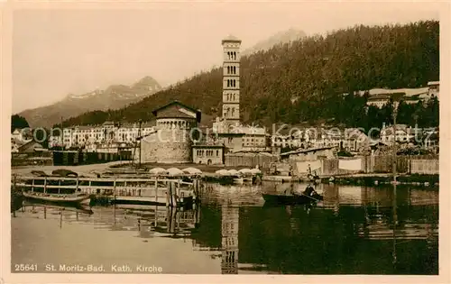 AK / Ansichtskarte St_Moritz_Bad_GR Kath Kirche St_Moritz_Bad_GR