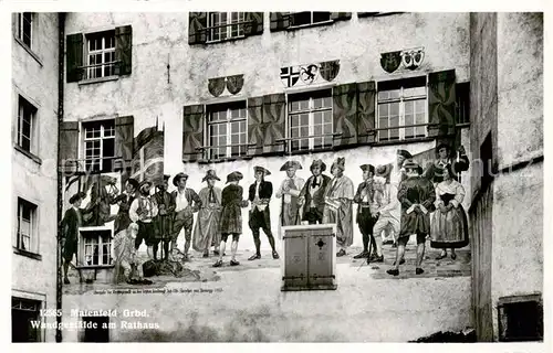 AK / Ansichtskarte Maienfeld_GR Wandgemaelde am Rathaus 