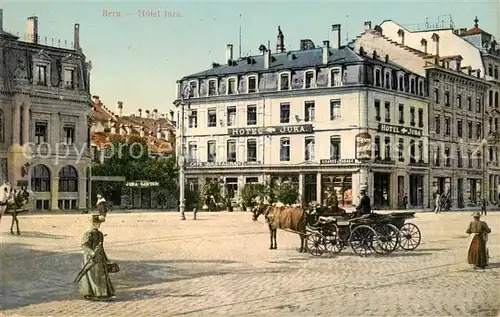 AK / Ansichtskarte Bern_BE Hotel Jura Pferdekutsche Bern_BE