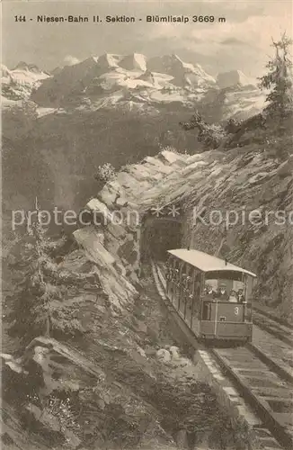 AK / Ansichtskarte Bluemlisalp_3671m_BE Niesen Bahn II Sektion 