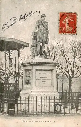 AK / Ansichtskarte Pau_64 Statue de Henri IV 