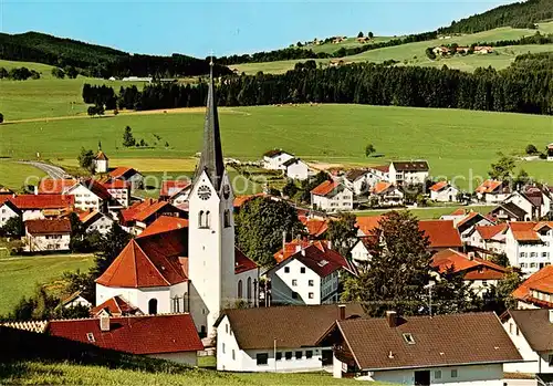 AK / Ansichtskarte 73815575 Buchenberg_Allgaeu Panorama mit Kirche Buchenberg Allgaeu