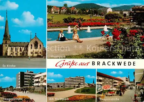 AK / Ansichtskarte 73815579 Brackwede_Westfalen Ev Kirche Stadtpark Treppenstrasse  Brackwede_Westfalen