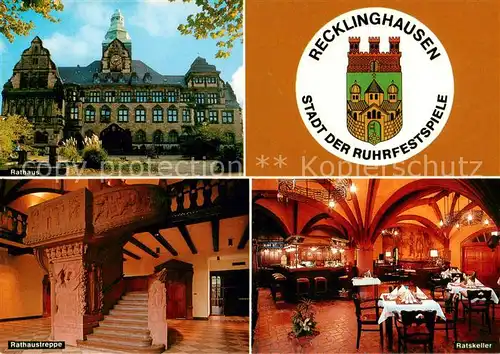 AK / Ansichtskarte  Recklinghausen_Westfalen Rathaus Rathaustreppe Ratskeller Recklinghausen_Westfalen