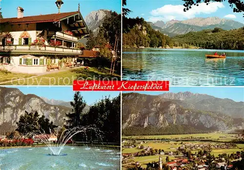 AK / Ansichtskarte  Kiefersfelden mit Kaisergebirge Kurpark und Hechtsee Kiefersfelden