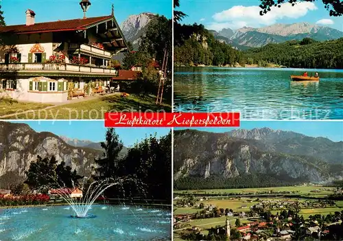 AK / Ansichtskarte 73815611 Kiefersfelden mit Kaisergebirge Kurpark und Hechtsee Panorama Kiefersfelden