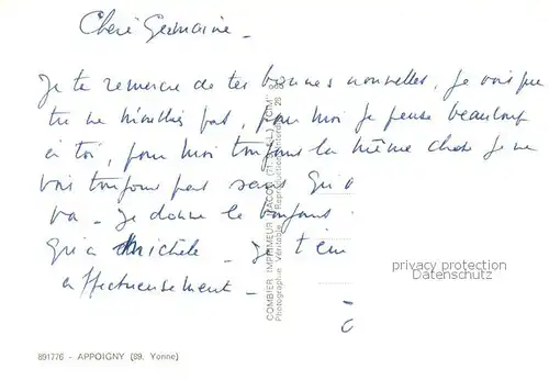 AK / Ansichtskarte  Appoigny Vue partielle Appoigny