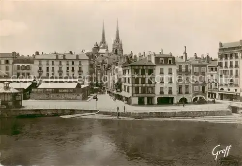 AK / Ansichtskarte  Bayonne_64 Les bords de la Nive et la Cathedrale 