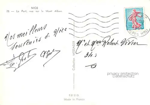AK / Ansichtskarte  Nice__06_Nizza Le Port vue sur le Mont Alban 