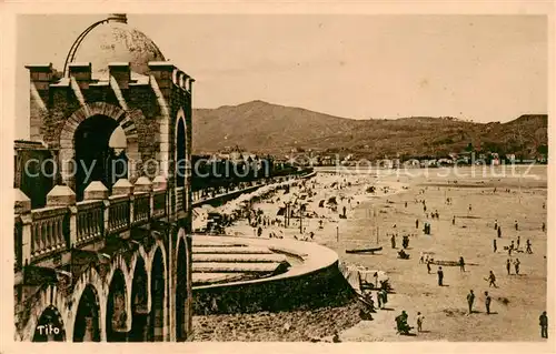 AK / Ansichtskarte  Hendaye_64 Vue densemble de la Plage prise de la Terrasse du Casino 