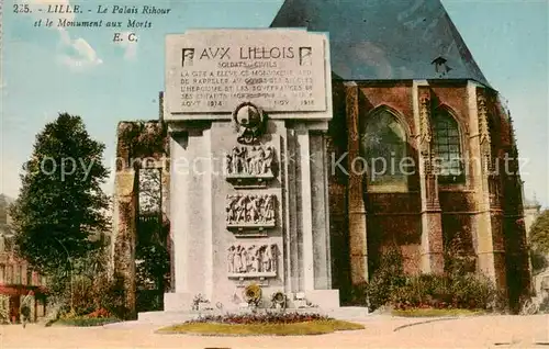 AK / Ansichtskarte  Lille_59 Le Palais Rihour et le Monument aux Morts 