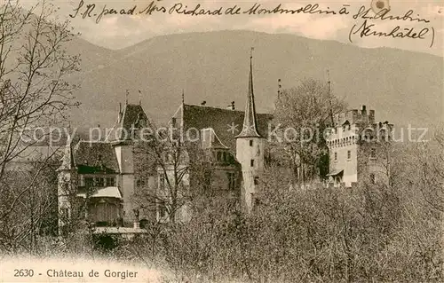 AK / Ansichtskarte  St-Aubin_NE_St-Aubin-Sauges Chateau de Gorgier 