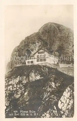 AK / Ansichtskarte  Pilatus_Kulm_OW Pilatus-Kulm Hotel mit Esel 